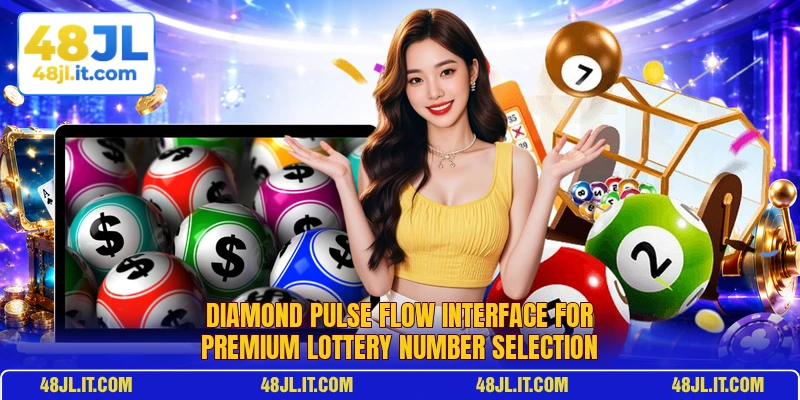 Diamond Pulse Flow interface for premium lottery number selection