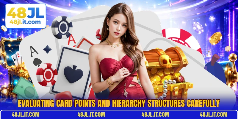 Evaluating card points and hierarchy structures carefully