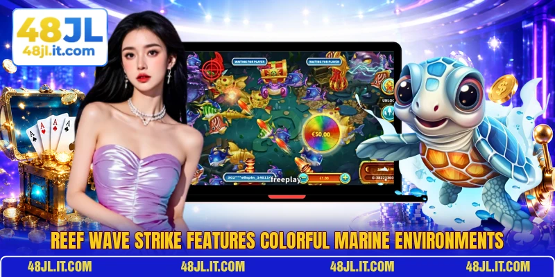 Reef Wave Strike features colorful marine environments